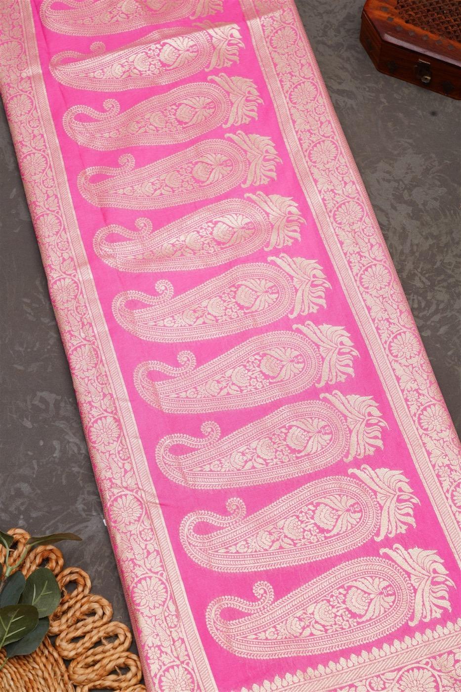 Banarasi Brocade Pink Saree - product media