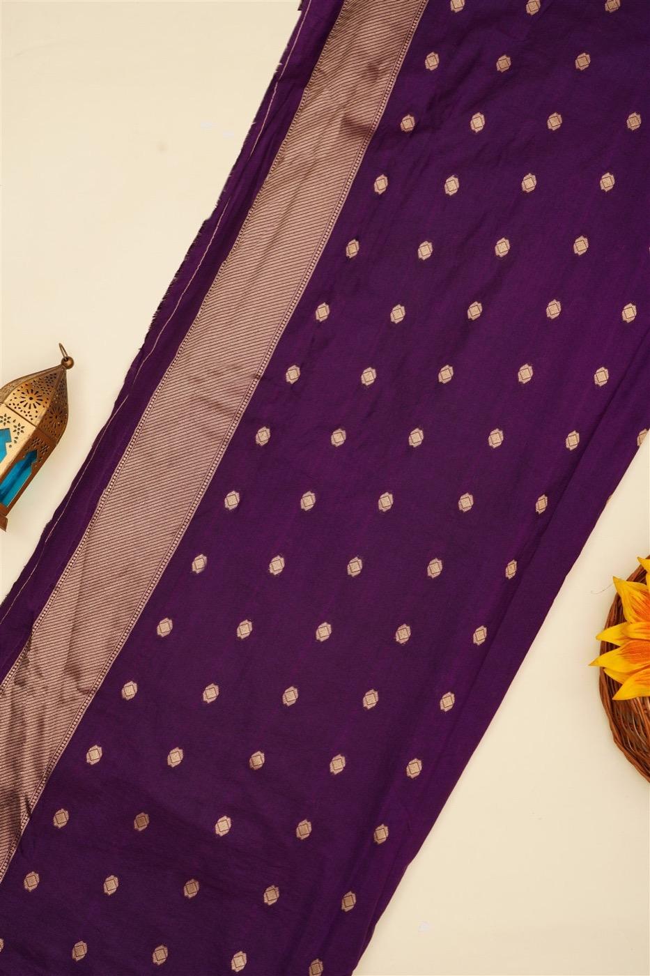 Banarasi Georgette Violet Saree - product media
