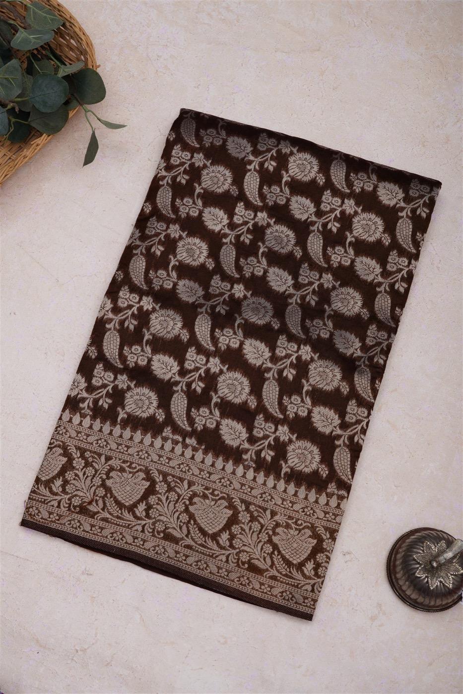 Banarasi Silk Brown Saree