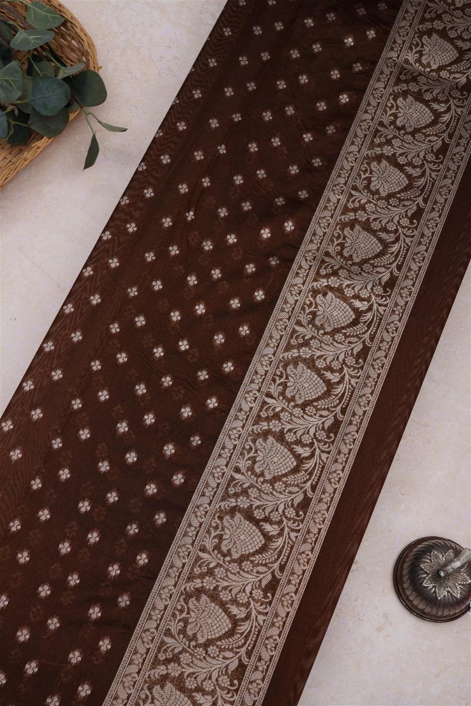 Banarasi Silk Brown Saree - product media