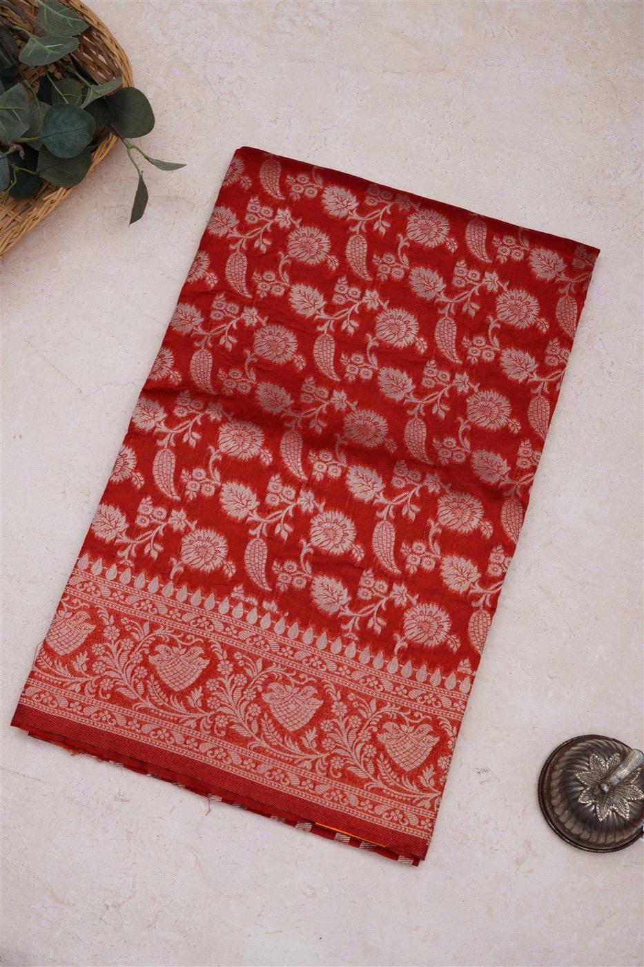 Banarasi Silk Rust Saree